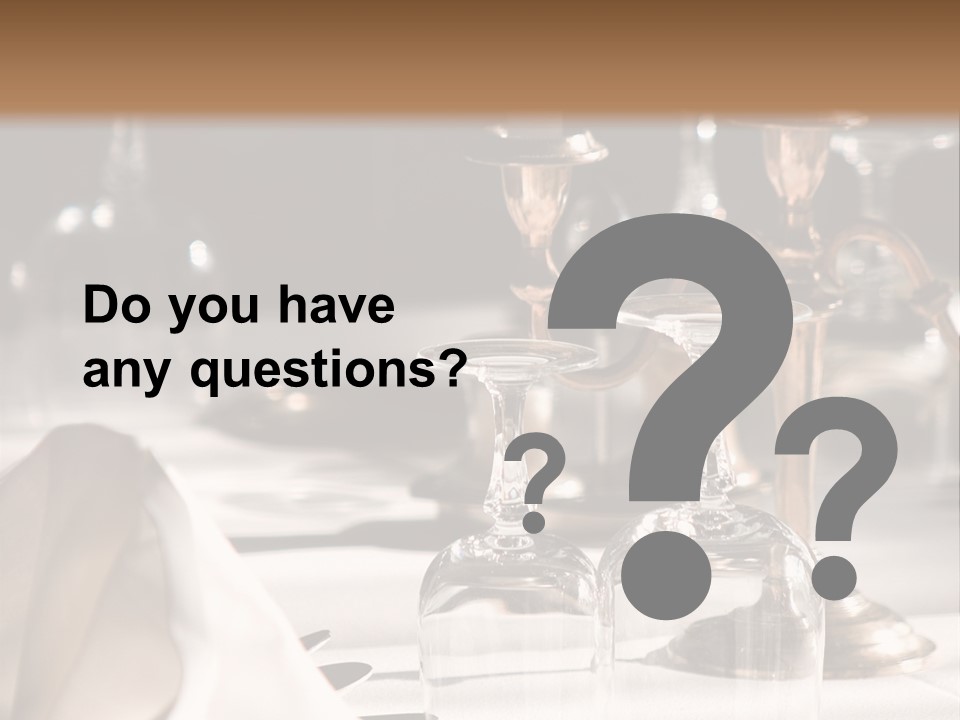 Silver Reception Dine PowerPoint Template