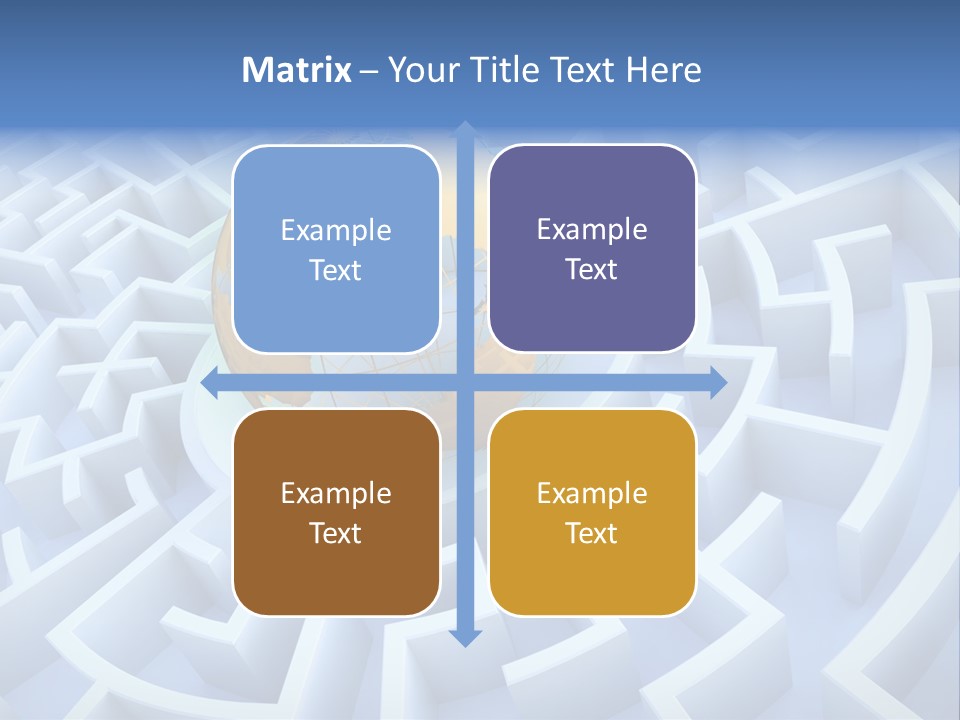 International Path Golden PowerPoint Template