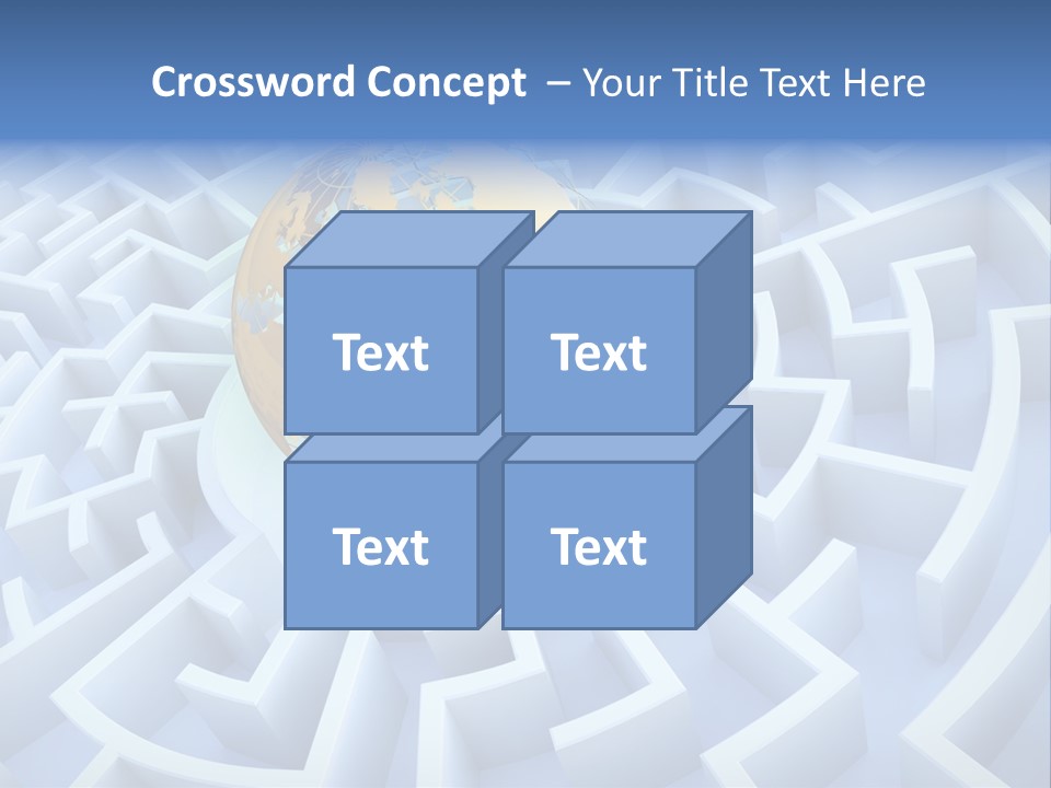 International Path Golden PowerPoint Template