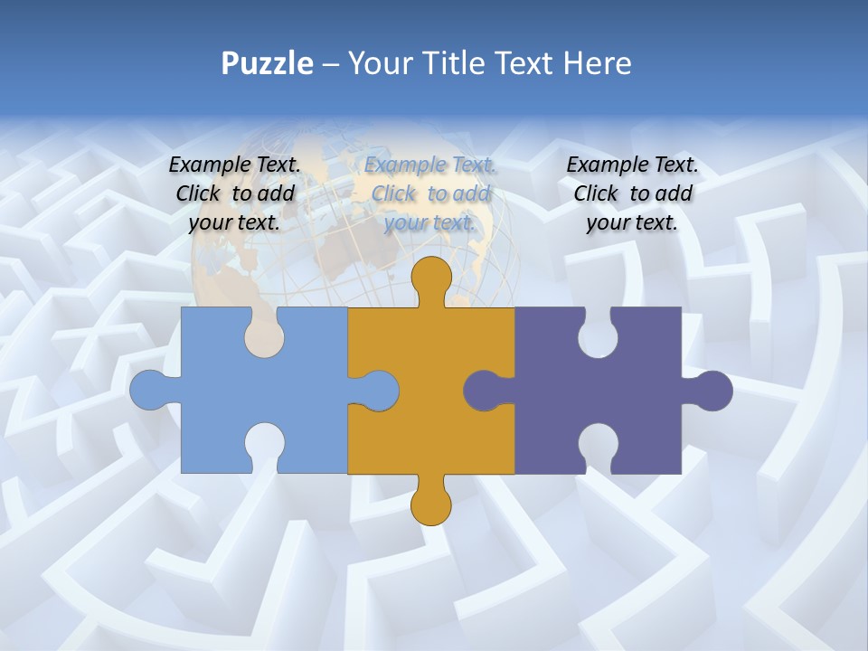 International Path Golden PowerPoint Template