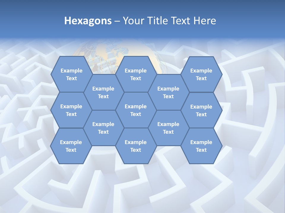 International Path Golden PowerPoint Template