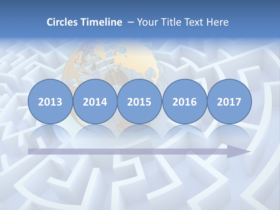 International Path Golden PowerPoint Template