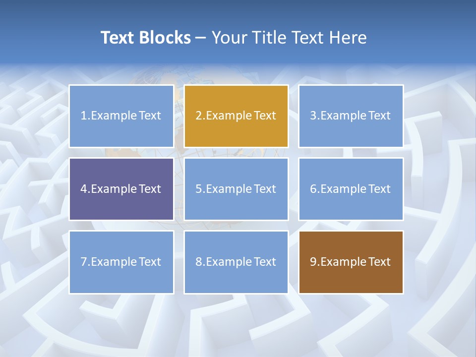 International Path Golden PowerPoint Template