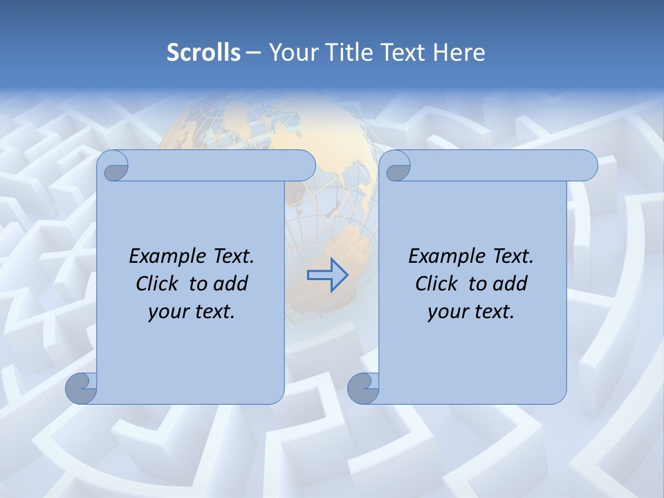 International Path Golden PowerPoint Template