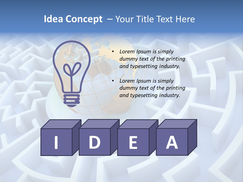 International Path Golden PowerPoint Template
