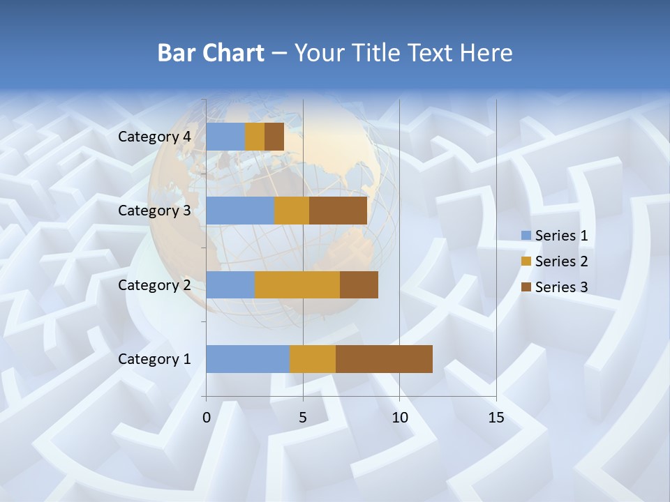 International Path Golden PowerPoint Template
