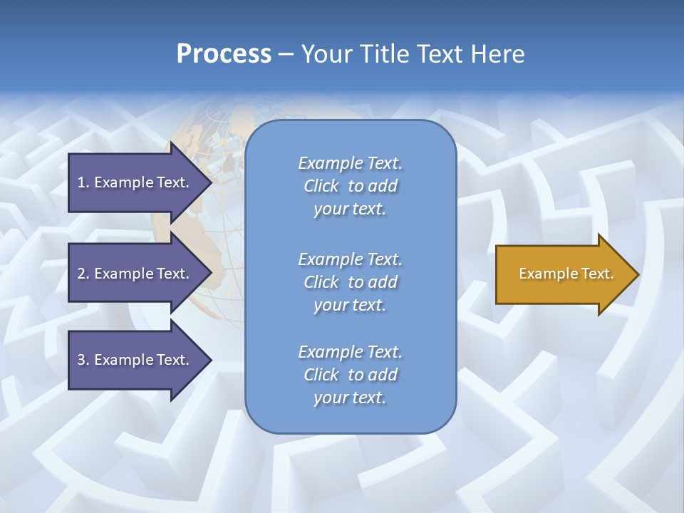 International Path Golden PowerPoint Template