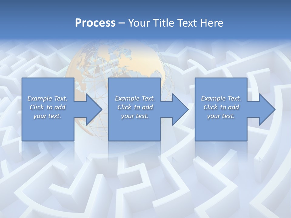 International Path Golden PowerPoint Template