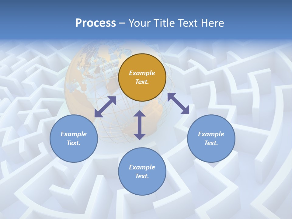 International Path Golden PowerPoint Template