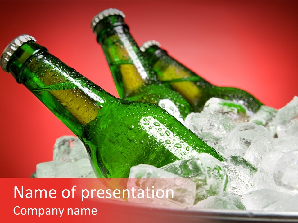 Party Bottle Chilling PowerPoint Template
