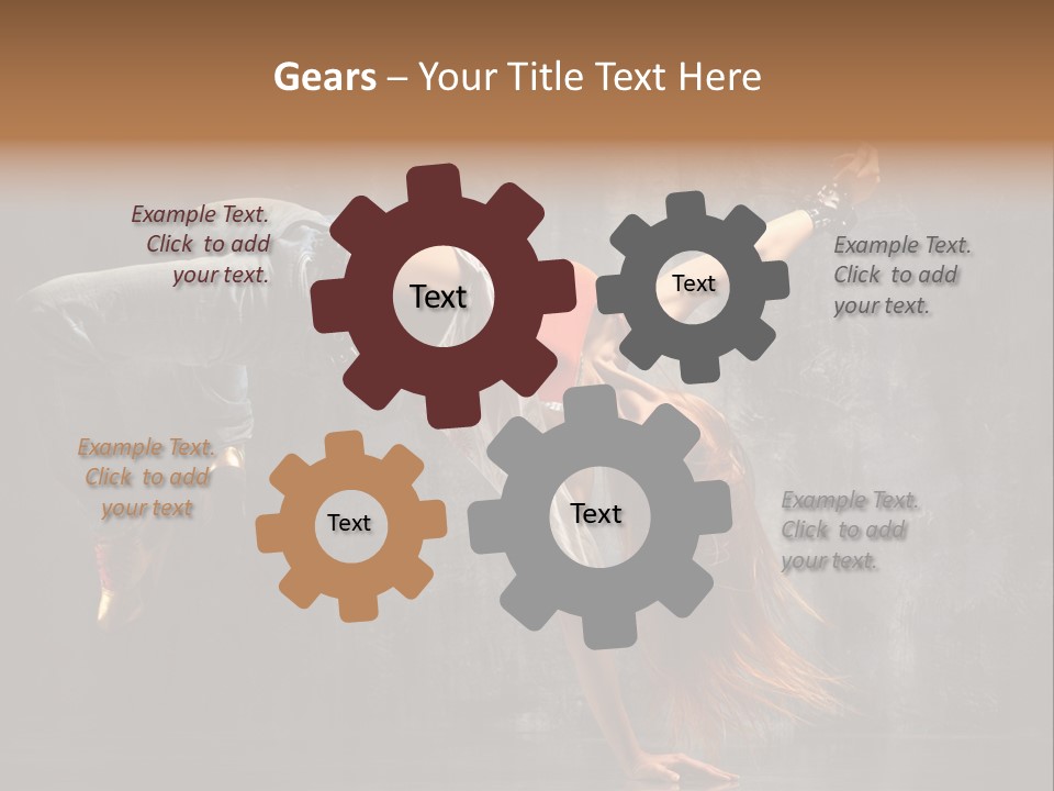 Gymnastic Stretching Jazz PowerPoint Template