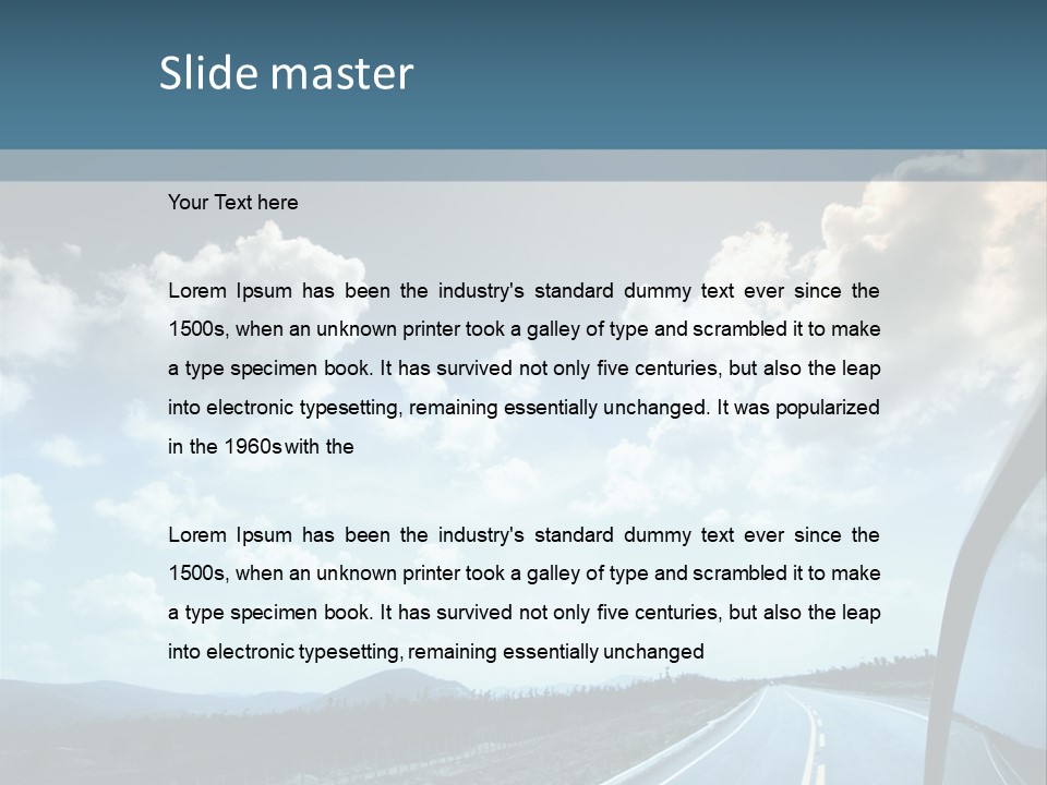 Auto Cloud Bright PowerPoint Template
