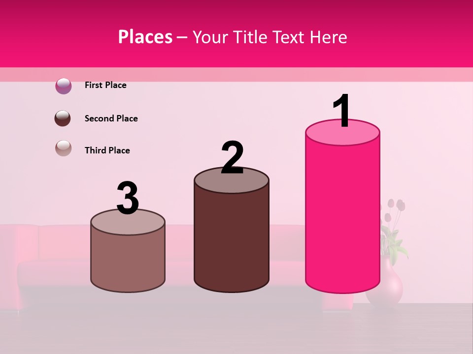 Scene Flowerpot Sofa PowerPoint Template