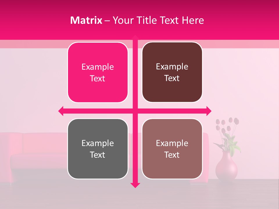 Scene Flowerpot Sofa PowerPoint Template