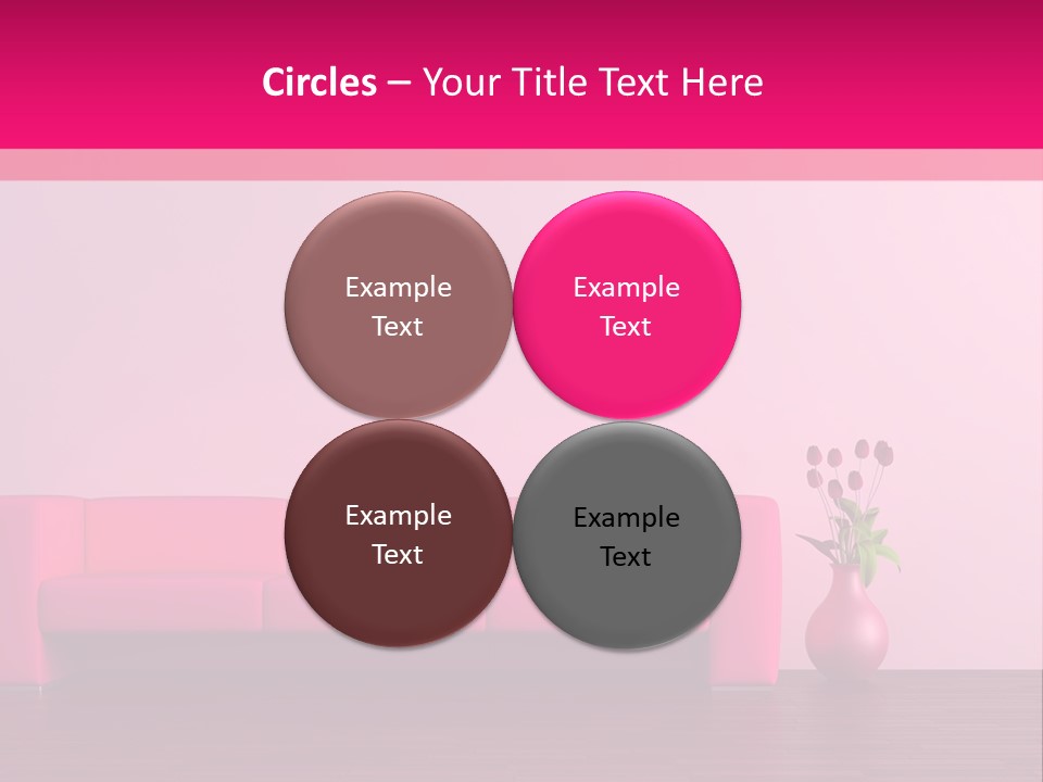 Scene Flowerpot Sofa PowerPoint Template