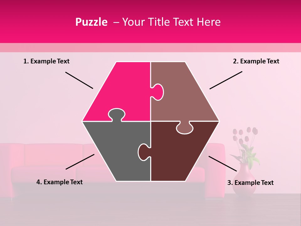 Scene Flowerpot Sofa PowerPoint Template