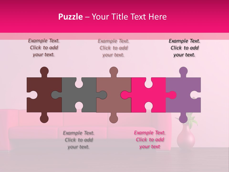 Scene Flowerpot Sofa PowerPoint Template