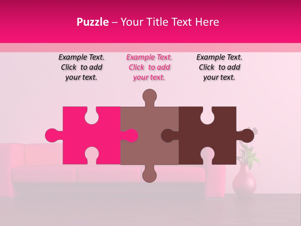 Scene Flowerpot Sofa PowerPoint Template