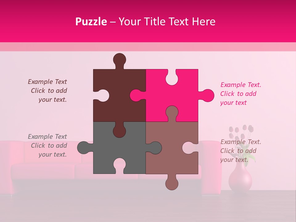 Scene Flowerpot Sofa PowerPoint Template