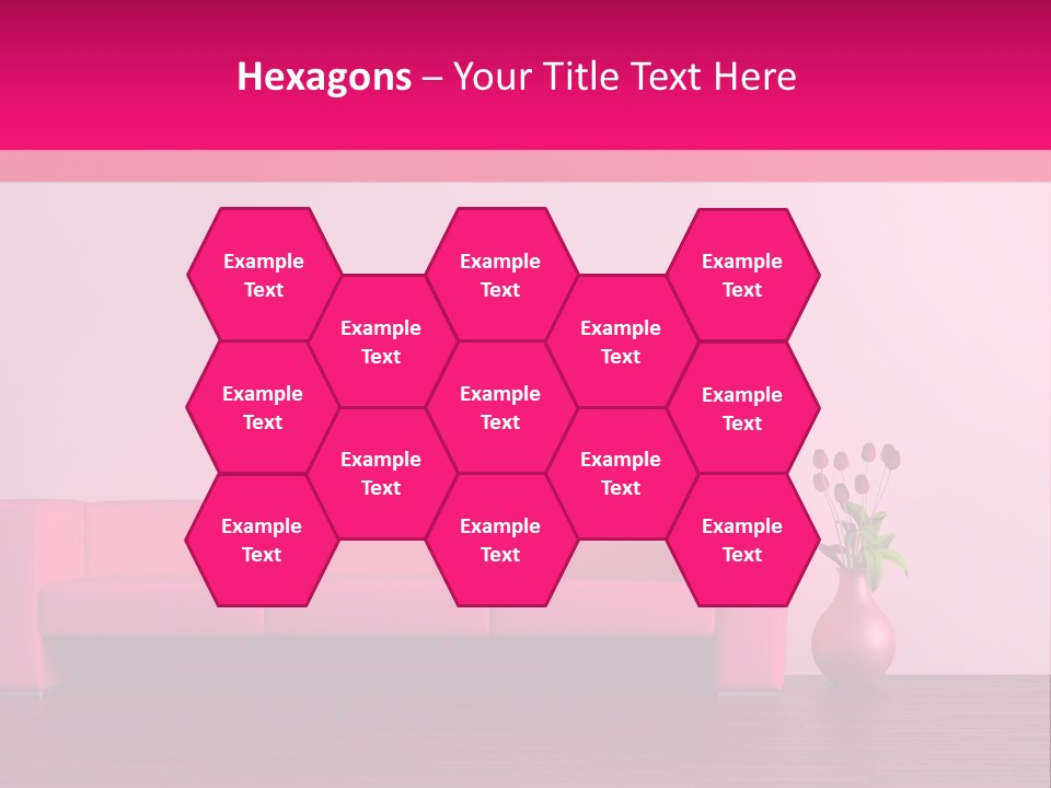 Scene Flowerpot Sofa PowerPoint Template