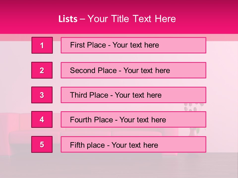 Scene Flowerpot Sofa PowerPoint Template