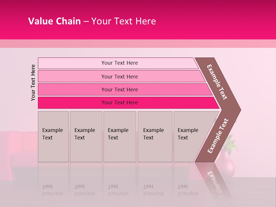 Scene Flowerpot Sofa PowerPoint Template