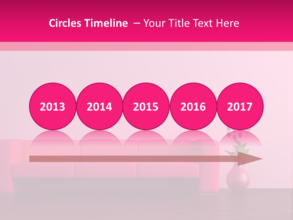 Scene Flowerpot Sofa PowerPoint Template