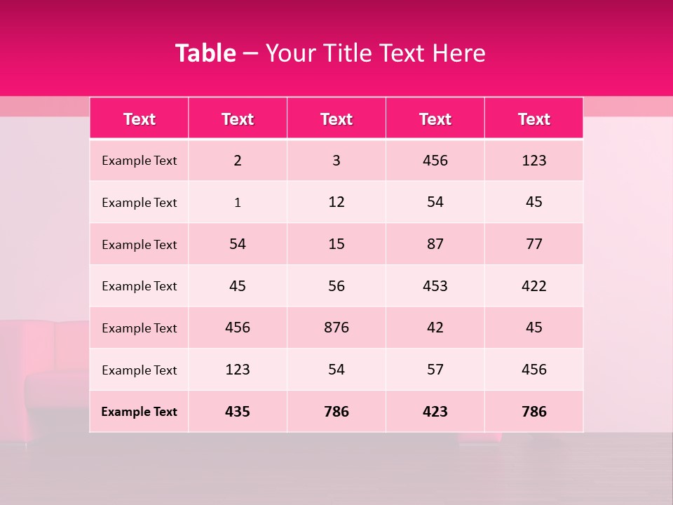 Scene Flowerpot Sofa PowerPoint Template