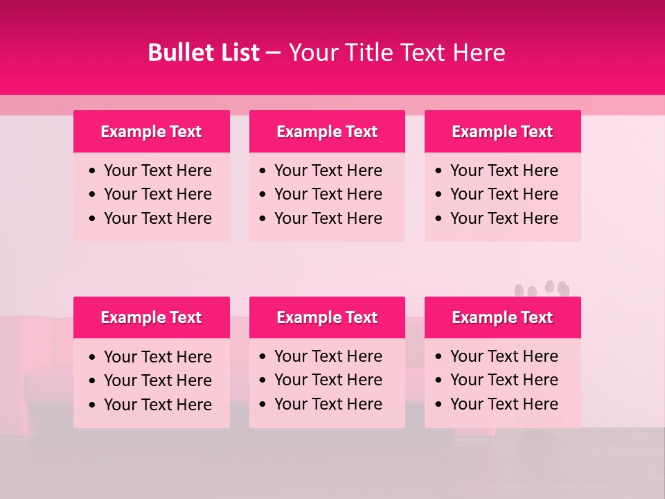 Scene Flowerpot Sofa PowerPoint Template