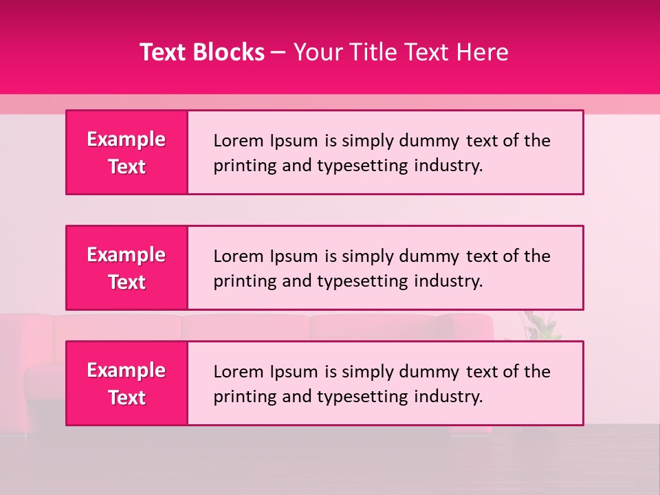 Scene Flowerpot Sofa PowerPoint Template