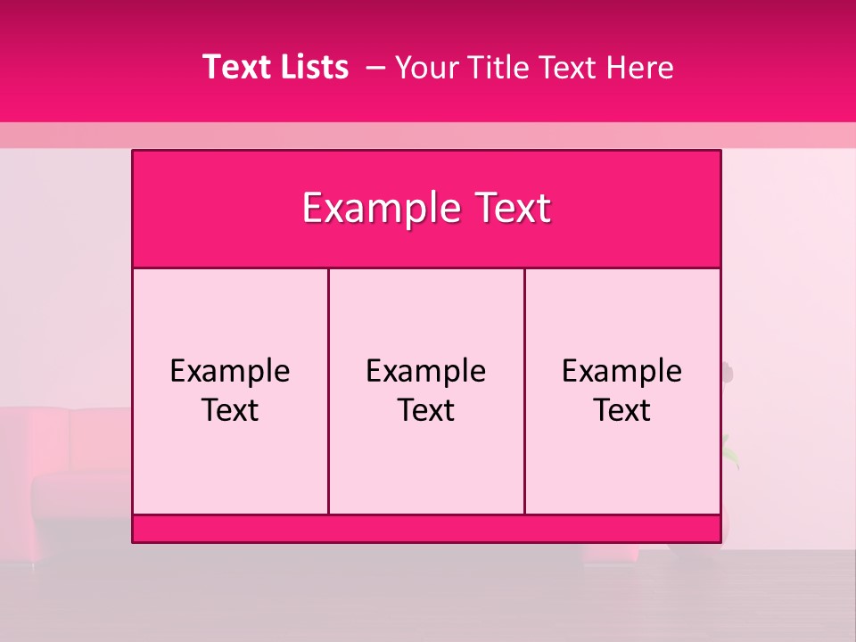 Scene Flowerpot Sofa PowerPoint Template