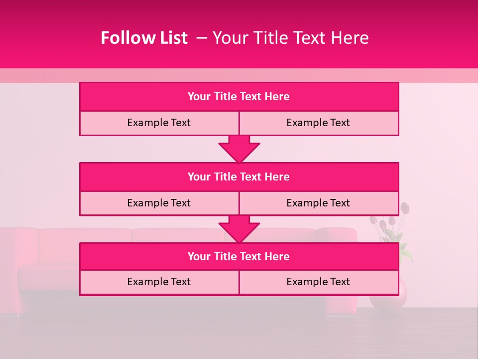 Scene Flowerpot Sofa PowerPoint Template