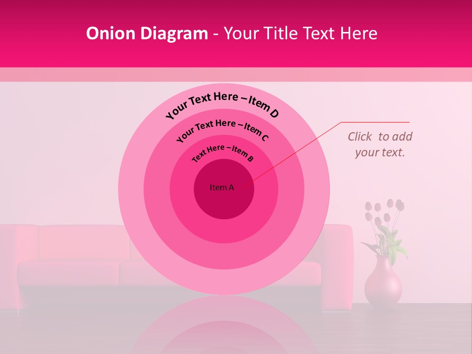 Scene Flowerpot Sofa PowerPoint Template