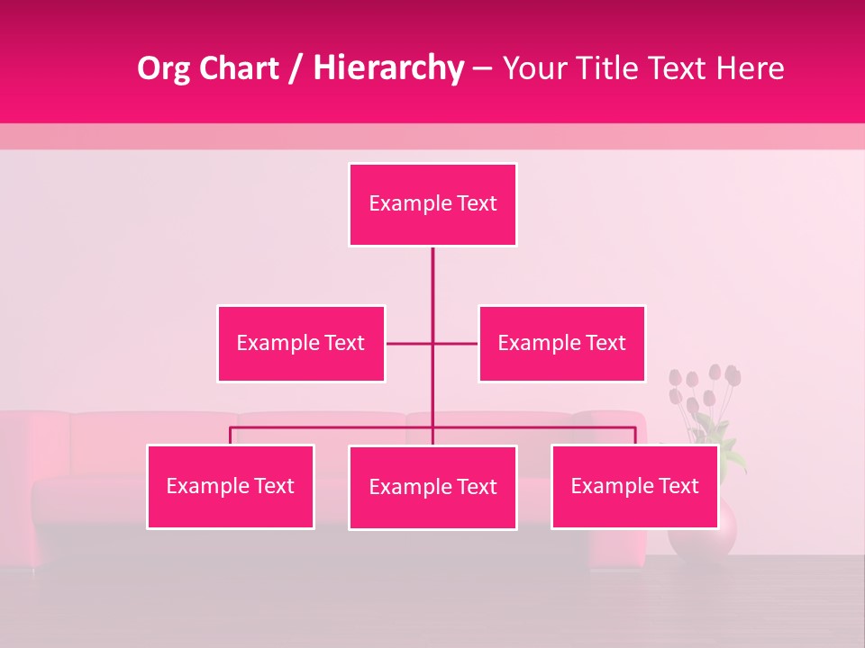 Scene Flowerpot Sofa PowerPoint Template