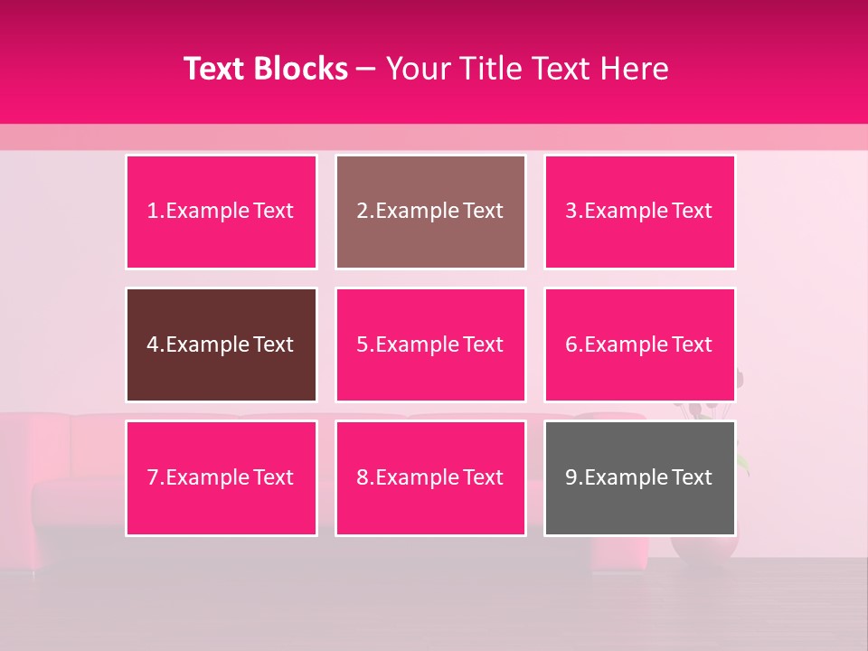 Scene Flowerpot Sofa PowerPoint Template