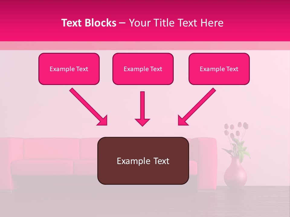 Scene Flowerpot Sofa PowerPoint Template