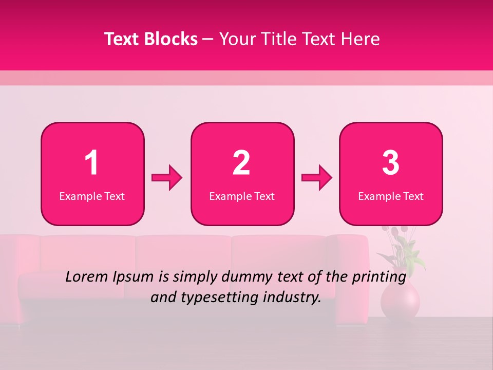 Scene Flowerpot Sofa PowerPoint Template