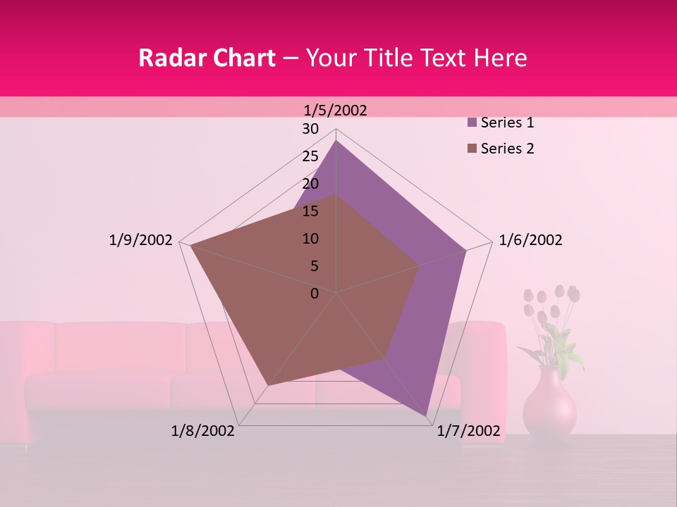 Scene Flowerpot Sofa PowerPoint Template