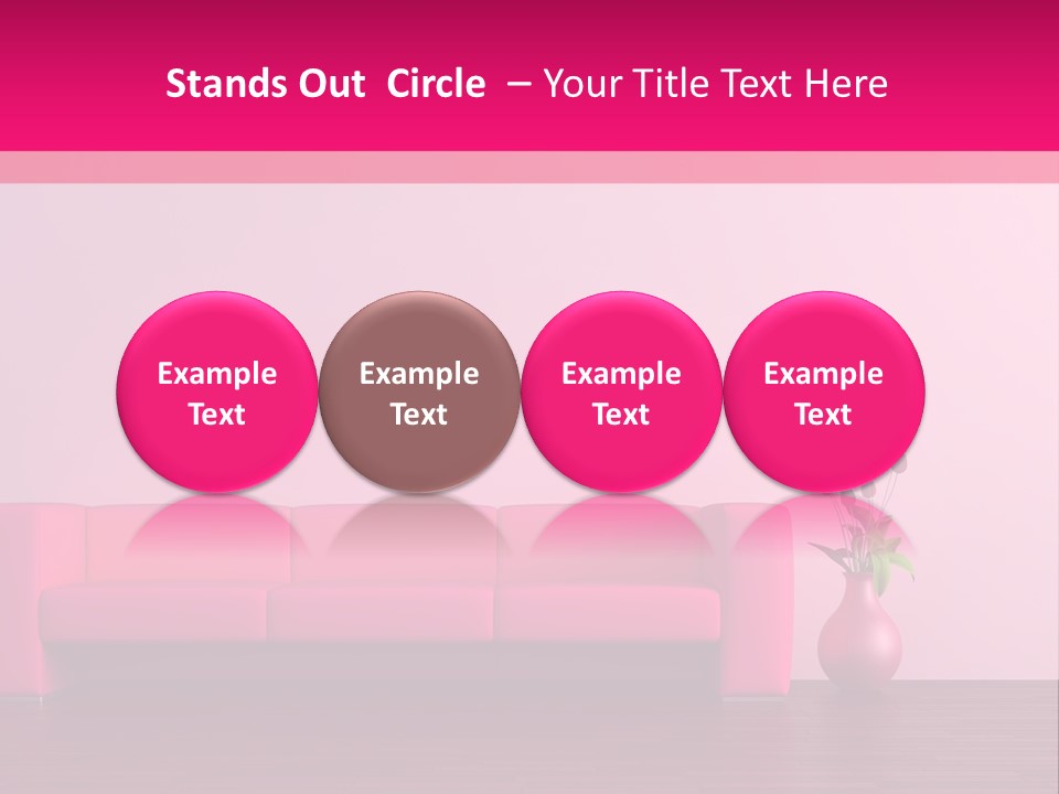 Scene Flowerpot Sofa PowerPoint Template