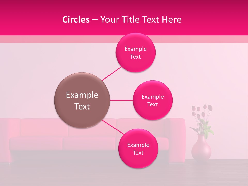 Scene Flowerpot Sofa PowerPoint Template