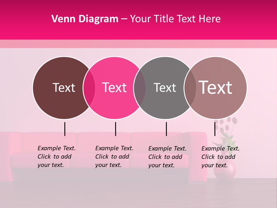 Scene Flowerpot Sofa PowerPoint Template