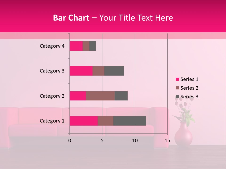 Scene Flowerpot Sofa PowerPoint Template
