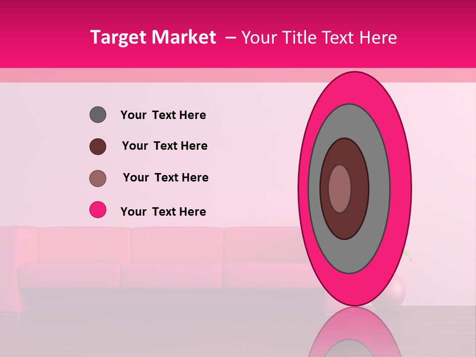 Scene Flowerpot Sofa PowerPoint Template