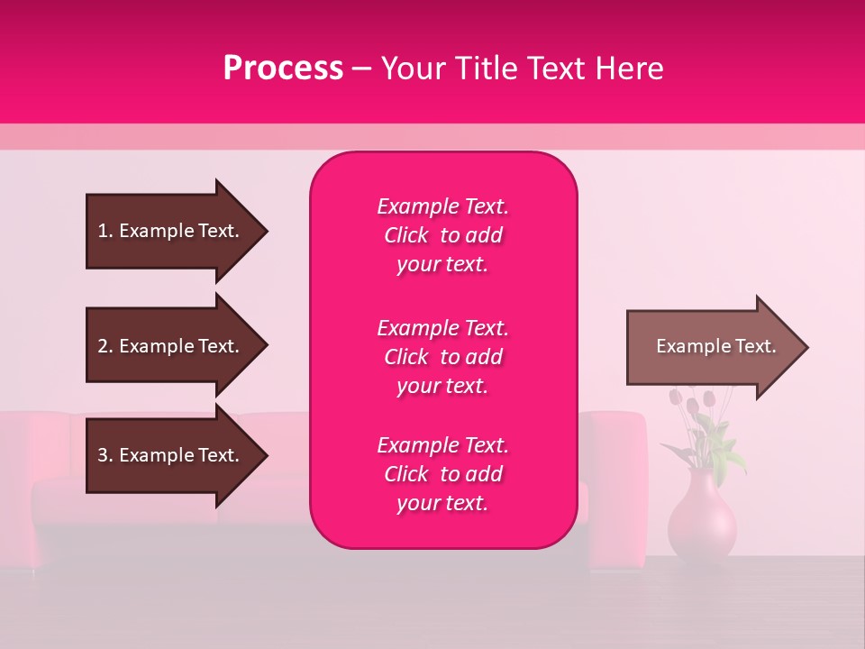 Scene Flowerpot Sofa PowerPoint Template