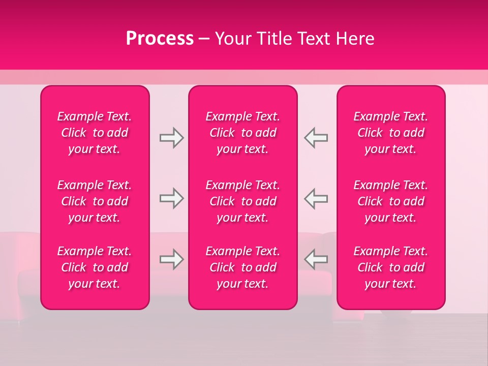 Scene Flowerpot Sofa PowerPoint Template