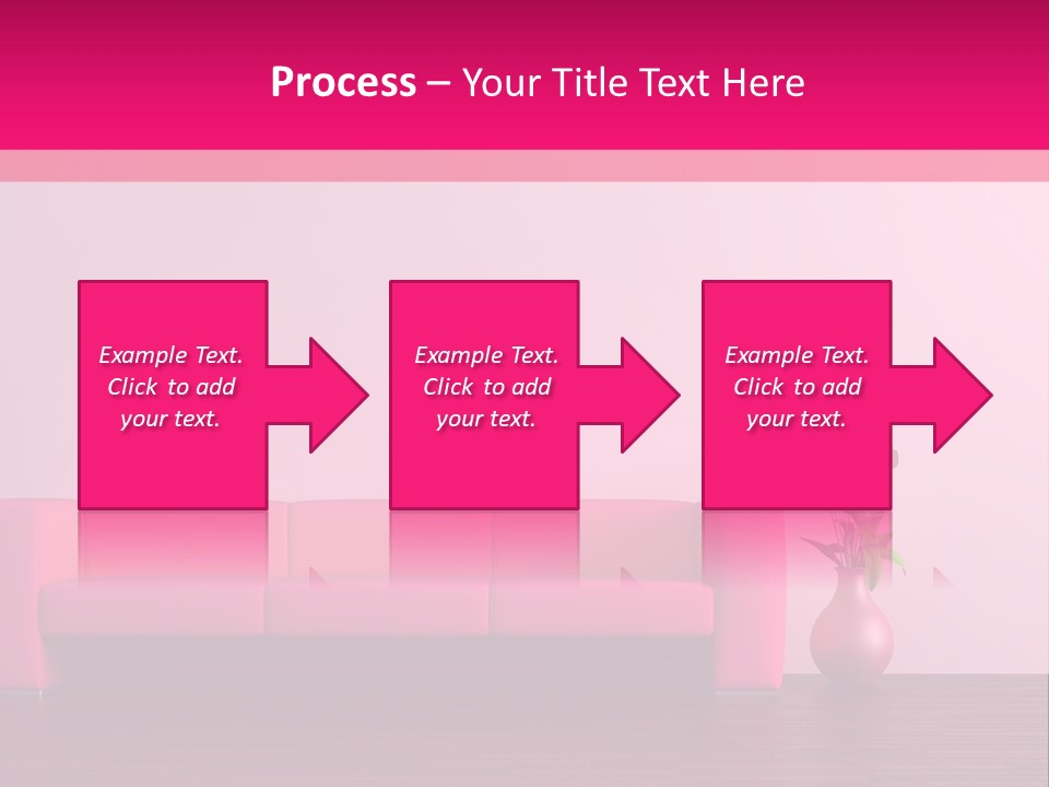 Scene Flowerpot Sofa PowerPoint Template