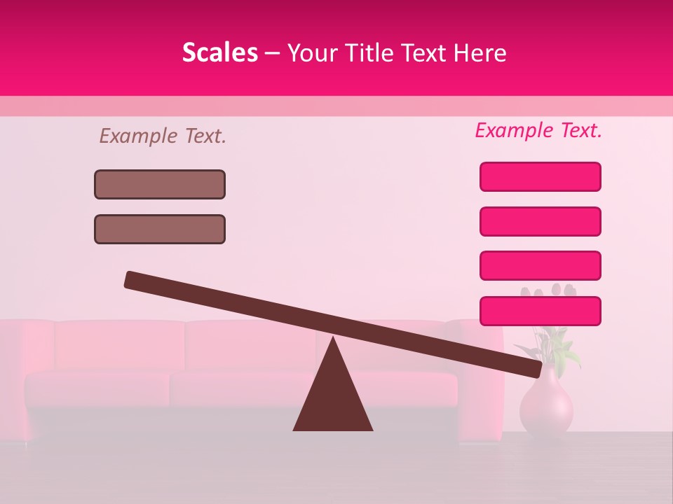 Scene Flowerpot Sofa PowerPoint Template