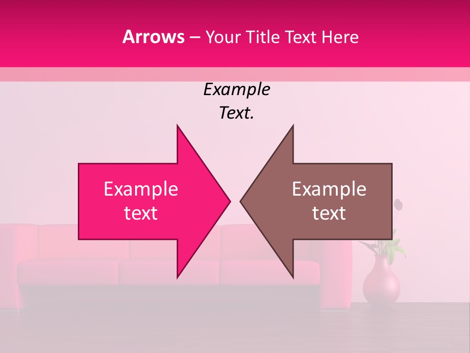 Scene Flowerpot Sofa PowerPoint Template