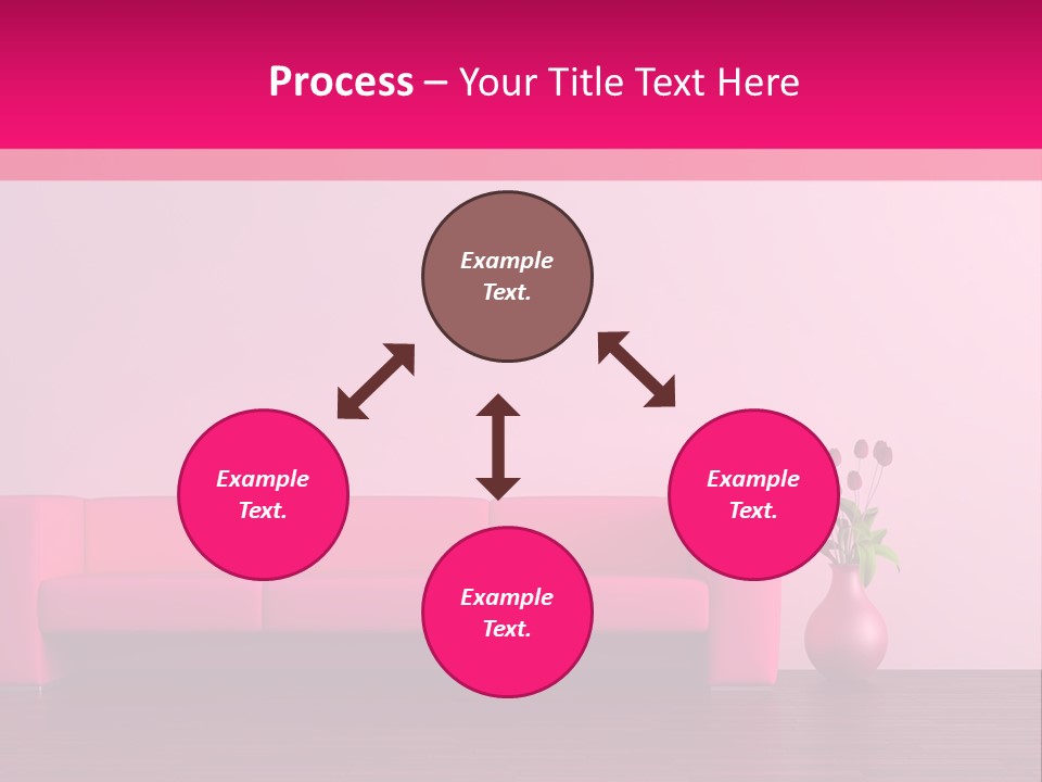 Scene Flowerpot Sofa PowerPoint Template