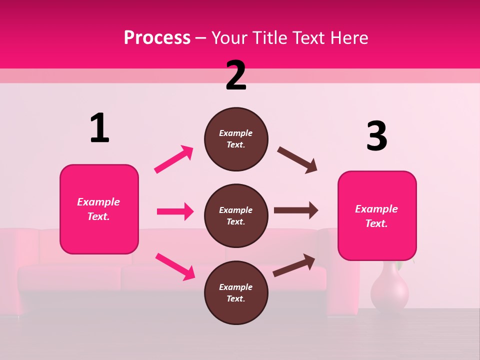 Scene Flowerpot Sofa PowerPoint Template